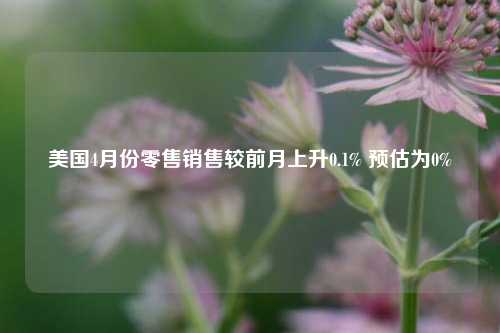 美国4月份零售销售较前月上升0.1% 预估为0%  第1张