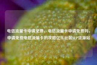 电信流量卡申请免费，电信流量卡申请免费吗，申请免费电信流量卡的攻略亿乐社区SUP货源站