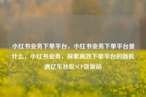 小红书业务下单平台，小红书业务下单平台是什么，小红书业务，探索高效下单平台的新机遇亿乐社区SUP货源站