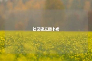 社区建立图书角