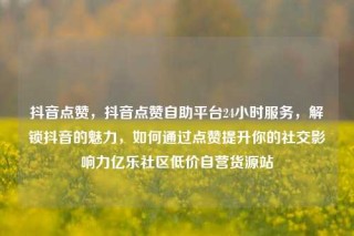 抖音点赞，抖音点赞自助平台24小时服务，解锁抖音的魅力，如何通过点赞提升你的社交影响力亿乐社区低价自营货源站