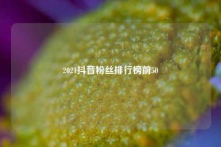 2021抖音粉丝排行榜前50