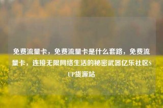 免费流量卡，免费流量卡是什么套路，免费流量卡，连接无限网络生活的秘密武器亿乐社区SUP货源站