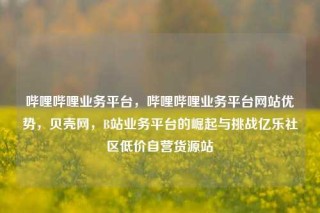 哔哩哔哩业务平台，哔哩哔哩业务平台网站优势，贝壳网，B站业务平台的崛起与挑战亿乐社区低价自营货源站